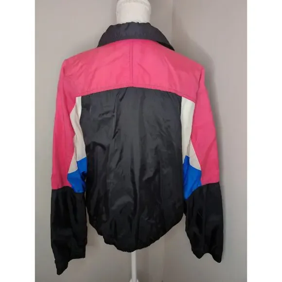 Vintage 90s Nike Spell Out Swoosh colorblock zip up track jacket lg - Picture 5 of 9